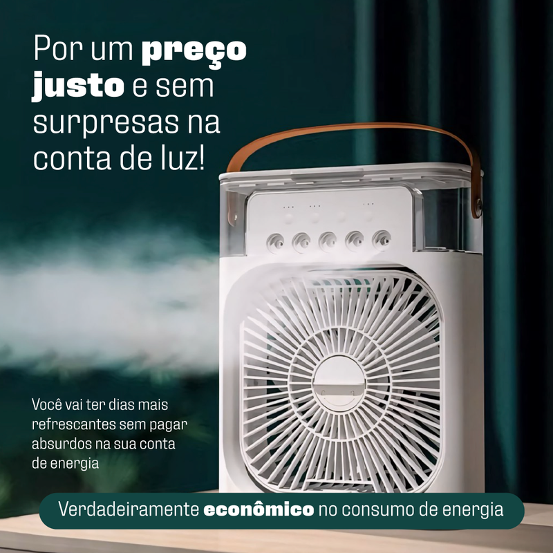 Ventilador e Climatizador Portátil USB com Alça