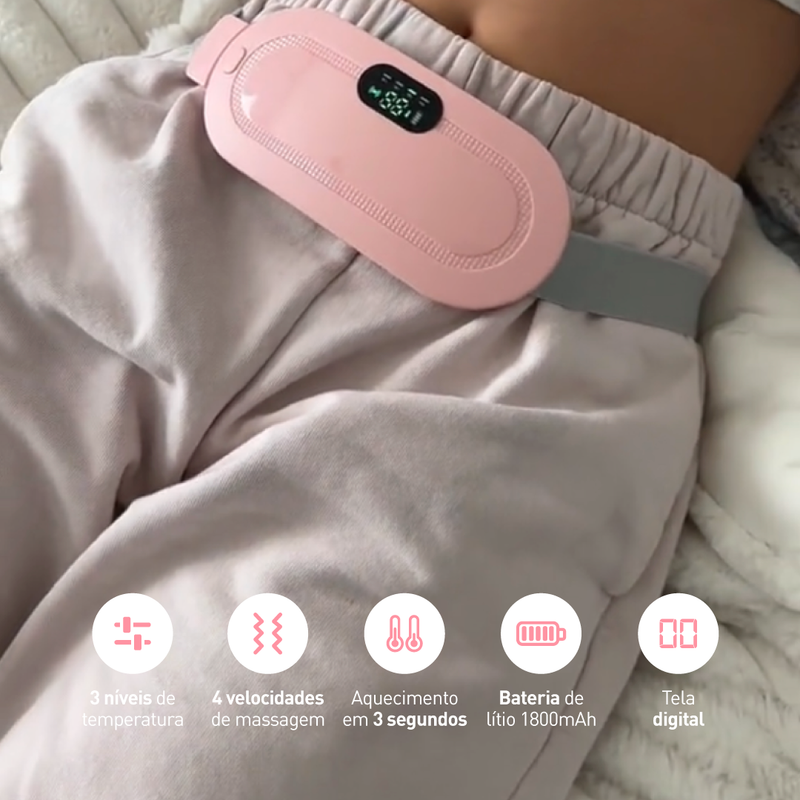 MenstrualPad Massageador e Aquecedor Para Alívio de Cólicas Menstruais